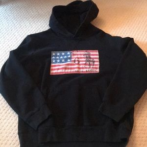 Boys Black Hoodie Sweatshirt